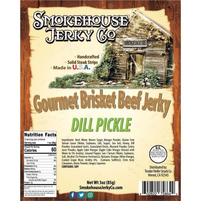 THS758642 image(0) - Tender Heifer Snack Co. Dill Pickle Gourmet Beef Brisket Jerky - 3 Ounce