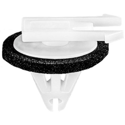 AVC21825 image(0) - AUVECO 21825 Molding Clip, (8 x 18 mm Top x 15 mm Dia Bottom) Head, Nylon, White