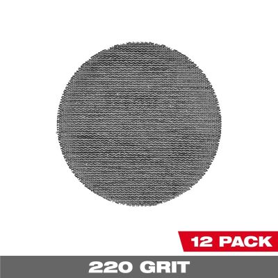 MLW48-80-6220 image(0) - Milwaukee Tool 3 Inch 220 Grit Mesh Sanding Discs with POWERGRID Tear Resistant Mesh &hyphen; (12 PK) + Pad Saver