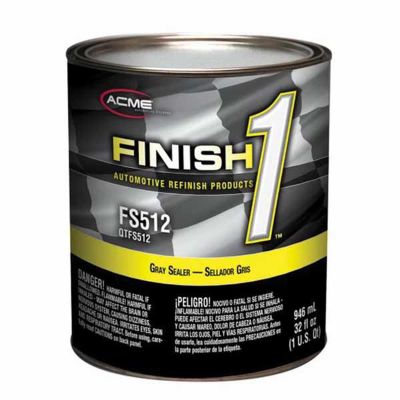 FNHFS512-4 image(0) - Finish 1 Automotive Refinish Products FS512-4 4.1 VOC Enamel Sealer Undercoat, 1 qt Can, Gray