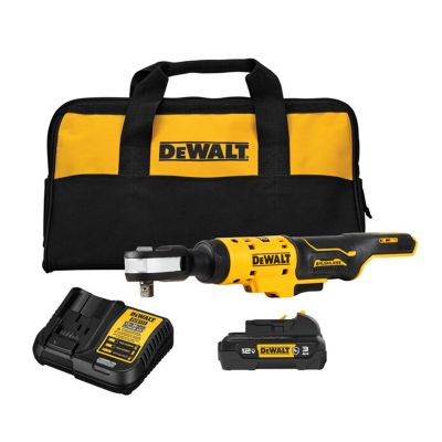 DWTDCF503GG1 image(0) - DeWalt 12V 3/8In Bl Compact Ratchet Kit
