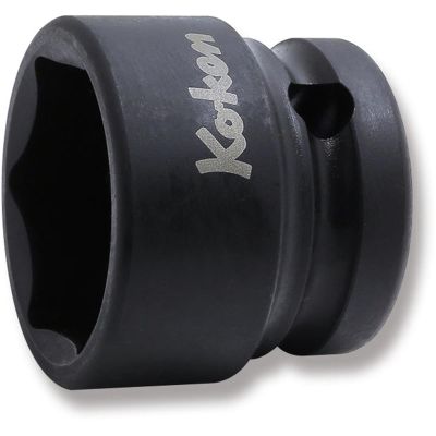 KKN14401MS-24 image(0) - Ko-ken USA 14401MS-24 1/2 Sq. Dr. Socket 24mm 6 point Length 28.5mm Thin walled