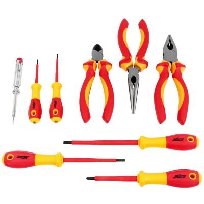 MIL1305-EV-01 image(0) - Milton 9-Pc Insulated Tool Set (Screwdrivers, Phillips Head Screwdrivers, Pliers, Inspection Pens)