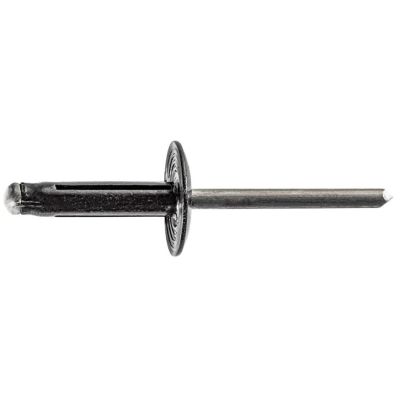 AVCAP20741 image(0) - AUVECO AP20741 Split-Type Rivet, 3/16 in Dia x 3/64 to 23/64 in Grip Range, Aluminum Rivet/Mandrel, Black