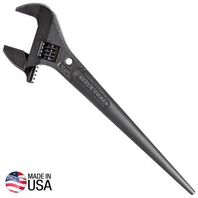 KLE3227 image(0) - Klein Tools Adjustable Spud Wrench, 10-Inch, 1-7/16-Inch, Tether Hole