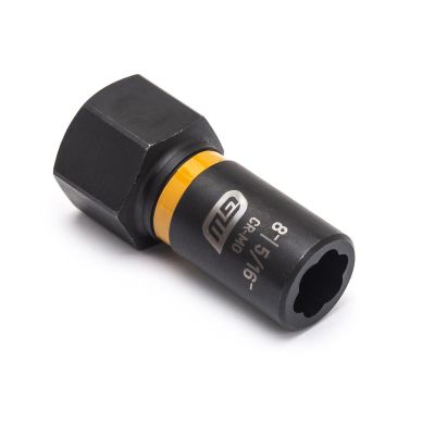KDT84754 image(0) - GearWrench 1/4 Inch Drive Bolt Biter Impact Extraction Socket 8-mm [5/16-Inch]