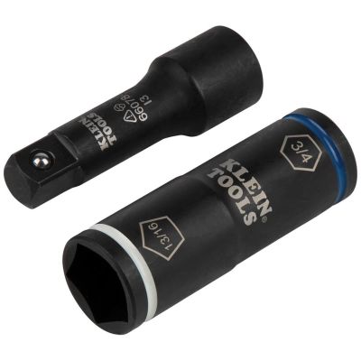 KLE66078 image(0) - Klein Tools Flip Impact Socket Adapter, Large, 1/2 to 1/2-Inch