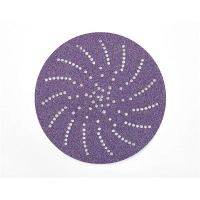 MMM31482 image(0) - 3M Cubitron II 31482 737U Series Multi-Hole Clean Sanding Abrasive Disc, 6 in Dia, 240+ Grit, Hook and Loop, Purple