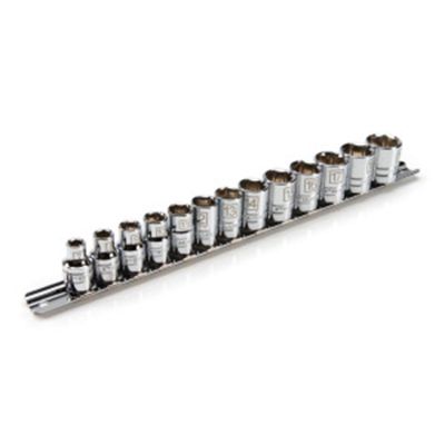 JSP78528 image(0) - J S Products (steelman) 13-Piece 3/8-Inch Drive Shallow Depth 6-Point Metric Chrome Socket Set
