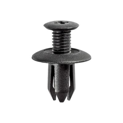 AVCAP17632 image(0) - AUVECO AP17632 Push-Type Screw-Type with Open End Type 1 Retainer, 18 mm Dia Head x 12 mm L Stem x 8 mm Hole, Nylon