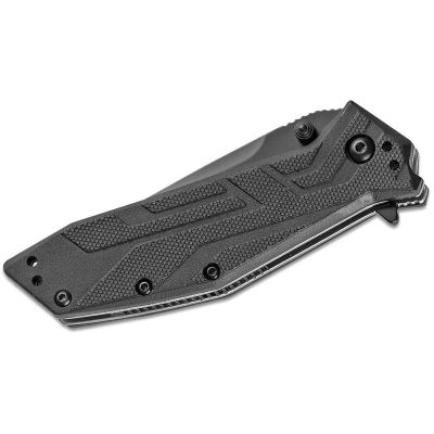 KER1990 image(1) - Kershaw Brawler Assisted Open Liner Lock Tanto Blade EDC Folding Pocket Knife - Black