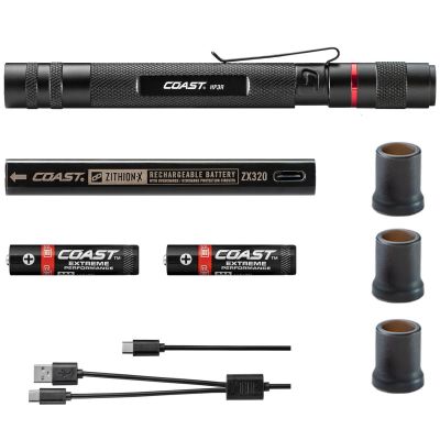 COS20818 image(0) - COAST Products HP3R 500 Lumen  Rechargeable Penlight with Twist Focus - Black