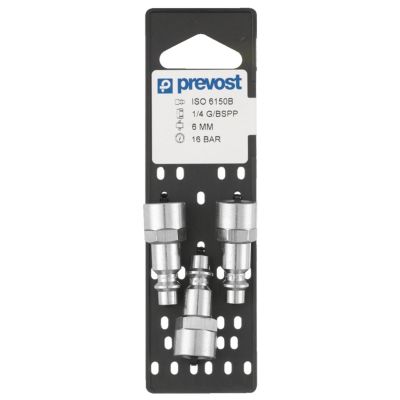 PRVIRP066201P3 image(0) - Prevost IRP 066201P3 Industrial Interchange Parallel Plug on Plate, 1/4 in, Tapered FNPT, Treated Steel
