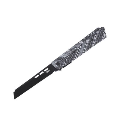 CRK3850W image(0) - CRKT (Columbia River Knife) Zephyr 14C28N Titanium Nitride Plain Blade Folding Knife with LIner Lock G10 Handle - White/Black