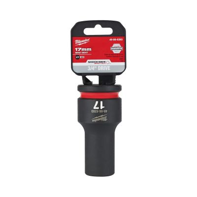 MLW49-66-6393 image(1) - Milwaukee Tool SHOCKWAVE Impact Duty  3/4"Drive 17MM Deep 6 Point Socket