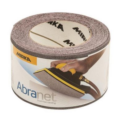 MRK9A570180 image(0) - Mirka Abrasives Abranet 9A570180 9A Series Closed Coated Grip-On Sanding Sheet Roll, 2-3/4 in W x 30 ft L, P180 Grit