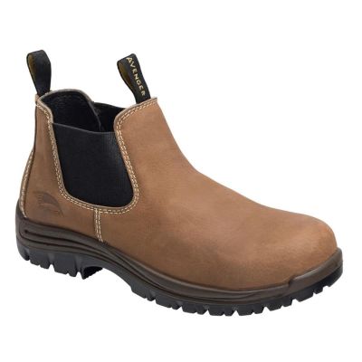 FSIA7120-9W image(0) - Avenger Foreman Romeo Series - Women's Mid Top Slip-On Boots - Composite Toe - IC|EH|SR|PR - Brown/Black - Size: 9W