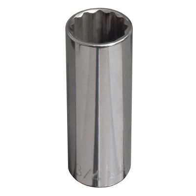 KLE65829 image(0) - Klein Tools 3/4-Inch Deep 12-Point Socket, 1/2-Inch Drive