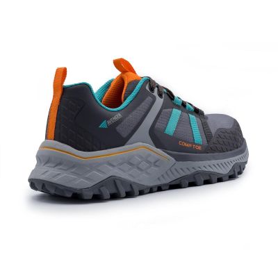 FSIA1251-7W image(1) - Avenger Work Boots AERO Trail - Women's  Low Top Shoe - Composite Toe - CT |EH |SR - Grey / Teal - Size: 7 - E - (Wide)