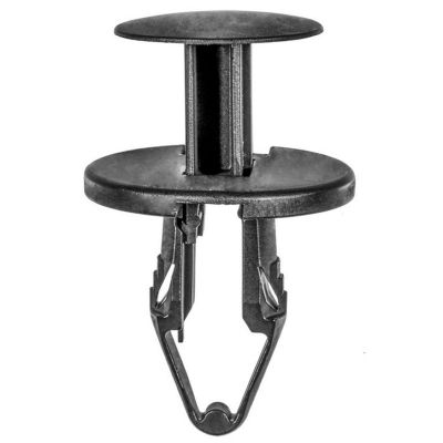 AVC20994 image(0) - AUVECO 20994 Push-Type with Closed End Panel Attachment and General Purpose Retainer, 25 mm Dia Head, Nylon, Black