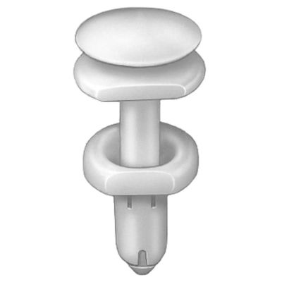 AVC18353 image(0) - AUVECO 18353 Double Head Push-Type Type 9 Door Trim Panel Retainer, 9/16 in Dia Head x 41/64 in L Stem, Nylon