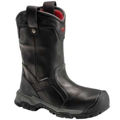 FSIA7831-8.5M image(0) - Avenger Ripsaw Wellington Series - Men's Boots - Aluminum Toe - IC|EH|SR|PR - Black/Black - Size: 8.5M