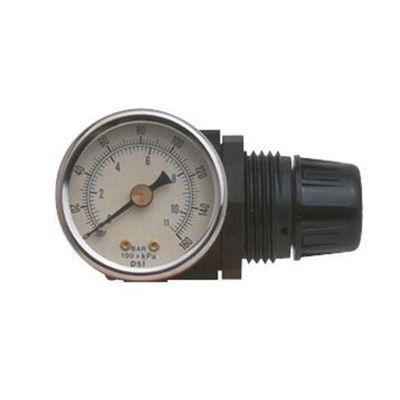 JLM04049 image(0) - Motorguard J.R. Tech 04049 Mini Regulator with Gauge, 1/4 in NPT, Use With: HVLP Spray Gun