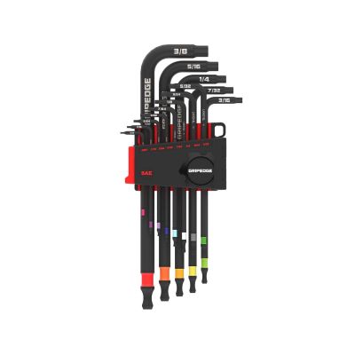 GETLKHS13LS image(0) - GripEdge Tools GripEdge 13-PC Long SAE Hex Key Set