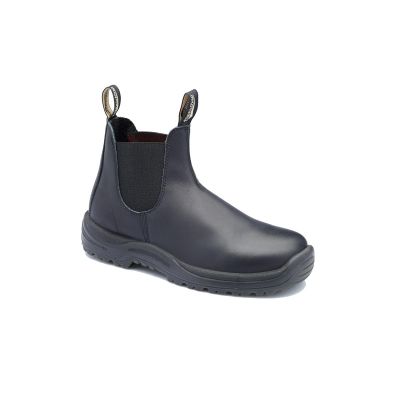 BLU179-050 image(0) - Blundstone Steel Toe Slip-On Elastic Side Boots w/ Kick Guard, Black, AU size 5, US size 6