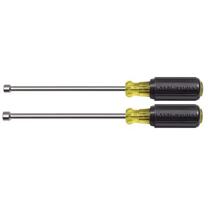 KLE646716INS image(0) - Klein Tools 7/16-Inch Insulated Nut Driver 6-Inch Hollow Shaft