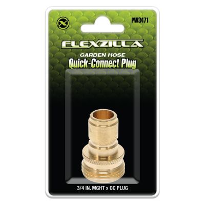 LEGPW3471 image(0) - Flexzilla Pressure Washer Quick-Connect Plug, 3/8" Body x M22 Female, Steel