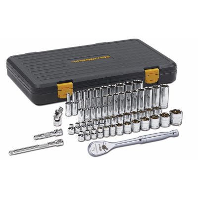 KDT80550P image(0) - GearWrench 56 Piece 3/8 Inch Drive 6 Point 120XP Standard & Deep SAE/Metric Mechanics Tool Set