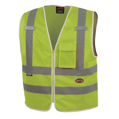 SRWV1025260U-2XL image(0) - Pioneer Mesh 8-Pocket Safety Vest  - Color:  Hi-Vis Yellow/Green  - Size: 2XL