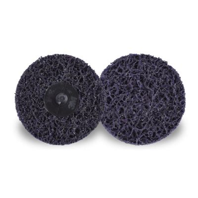 MMM89496 image(0) - 3M Scotch-Brite Roloc 89496 XO-DR Clean and Strip Disc, 3 in Dia, Extra Coarse Grade, TR Attachment, Purple