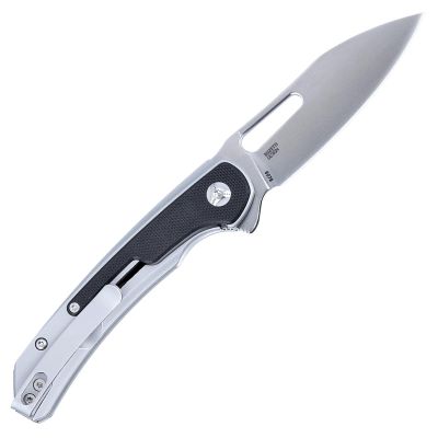 CRK6075 image(0) - CRKT (Columbia River Knife) Padawan 14C28N Brush Plain Blade Folding Knife with Frame Lock Stainless Steel w/G10 Overlay Handle - Black