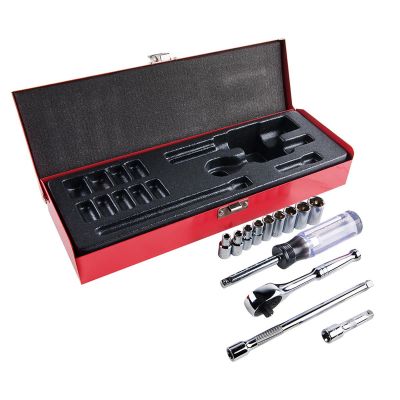 KLE65500 image(0) - Klein Tools 1/4-Inch Drive Socket Wrench Set, 13-Piece