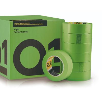 Q1PHPG118 image(0) - PPM Q1 Products HPG118 High Performance Green Masking Tape, 55 m x 18 mm, 130 um THK, Green, 48/case