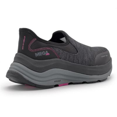 MCFMC125-9-5D image(1) - Mega Comfort ERGO Delta Slip-On CT - Women's Low Top Shoes - CT|EH|SF|SR - Black / Fuchsia Fedora - Size: 9.5 - D - (Regular)
