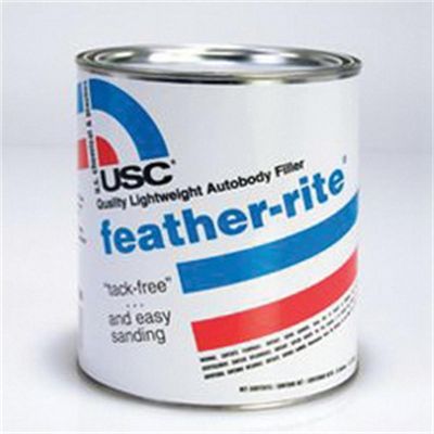 USC21335 image(0) - US Chemical FEATHER-RITE 21335 Lightweight Autobody Filler, 1 qt, Off-White, Liquid