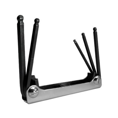 EKL21159 image(0) - Eklind Tool Company 5-Piece Metric Ball End Fold-Up Hex Key Set