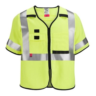 MLW48-73-5322 image(0) - Milwaukee Tool AR/FR Cat. 1 Class 3 High Visibility Yellow Safety Vest - L/XL