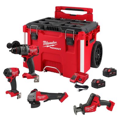 MLW3697-24PO image(0) - Milwaukee Tool M18 FUEL 4-Tool PACKOUT Combo Kit