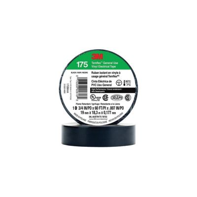 MMM92618 image(0) - 3M Temflex 92618 175 Electrical Tape, 60 ft L x 3/4 in W, 7 mil THK, Black