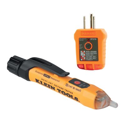 KLENCVT1XTKIT image(0) - Klein Tools Non-Contact Voltage and GFCI Receptacle Premium Test Kit