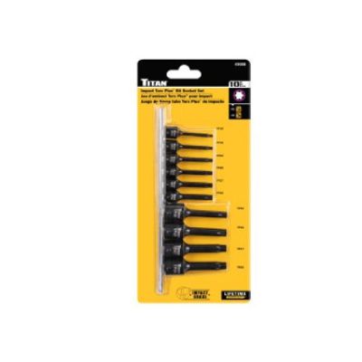 TIT49008 image(1) - TITAN 10 pc. Impact Torx Plus Bit Socket Set