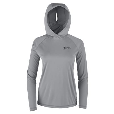 MLWF550G-2X image(1) - Milwaukee Tool WMNS WORKSKIN HOODED SHIRT GRAY 2X