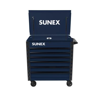 SUN8056FDBL image(0) - SUNEX Premium Full Drawer Service Cart - Blue