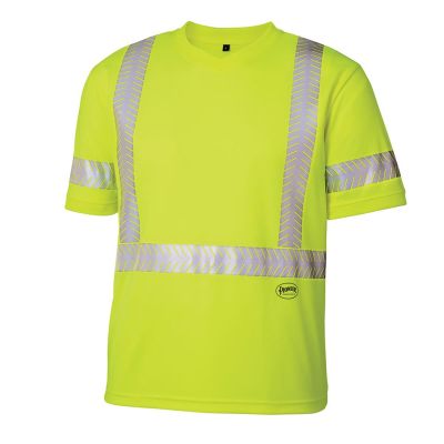SRWV1052160U-4XL image(0) - Pioneer Birdseye Safety Cool Pass T-Shirt  - Color:  Hi-Viz Yellow/Green  - Size: 4XL