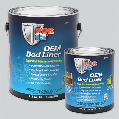POI49701 image(0) - POR-15 INC 49701 OEM Bed Liner, 1 gal Can, Rubberized Textured Black, 100 to 120 sq-ft Coverage, 3 to 4 hr Curing