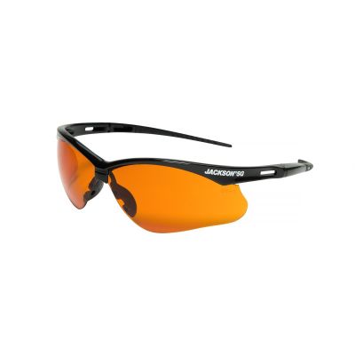 SRW50005 image(0) - Jackson Safety Safety Glasses - SG Series - Blue Shield Lens - Black Frame - Hardcoat Anti-Scratch - Outdoor